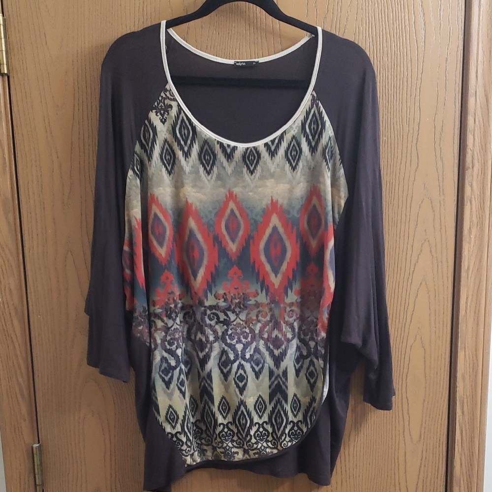 Chic Tribal Print Tunic Top